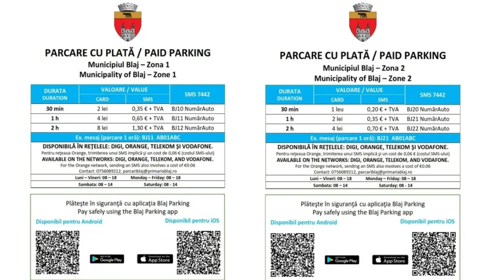 parcare cu plata blaj